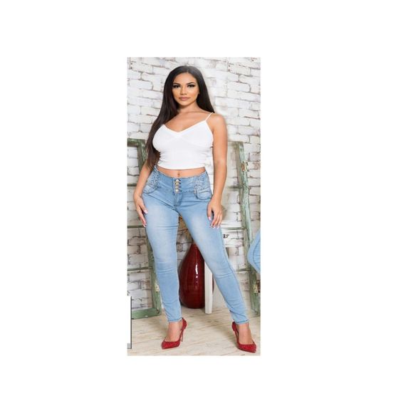 WAIST 30 SIZE 9 B JEANS DENIM LIGHT BLUE STRETCH  IN, 9-2 Z237, SKINNY JEANS - Picture 3 of 16